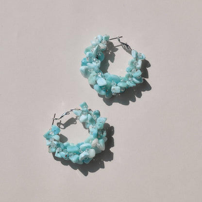 Power stone volume pierce / earring