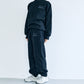 【先行予約受注商品】Solid black sweat  shirt (Black)