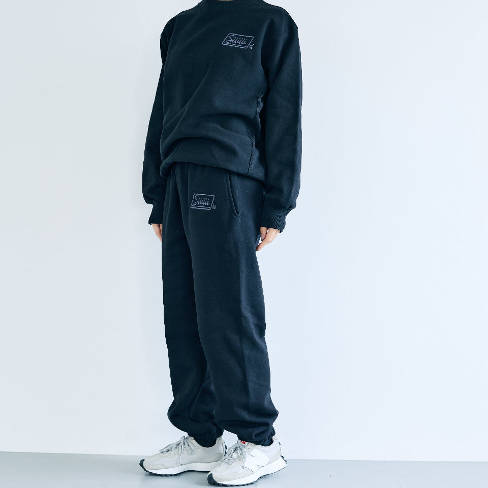 【先行予約受注商品】Solid black sweat  shirt (Black)