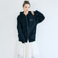 Solid black zip up hoodie (Black)