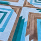 Turquoise wood panel Glamping Mat 　1mm   8171-012-082