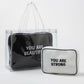 【再入荷】　[エミ・レナータさんコラボ]　ビニールトートバック &　ネットポーチセット
