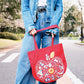 青森✕goen° 【Ring-goen° Tote bag】(Red)