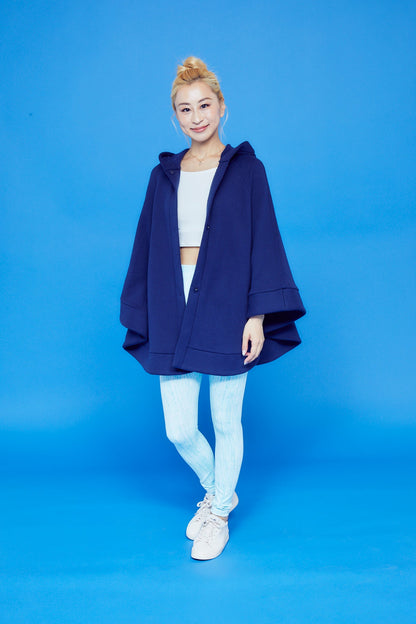 ayaさんコラボフード付き裏毛ポンチョ