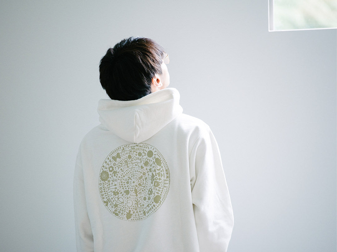 goen°柄シリーズ White goen° Hoodie（白） パーカー