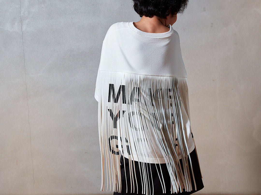 MAKE YOUR GOEN° fringe T-Shirts（white）